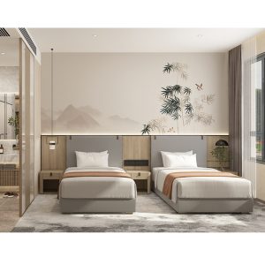 Picket Furnishings Set for 3-4 Star Resort Guestrooms – Fashionable Resort Bed room Design